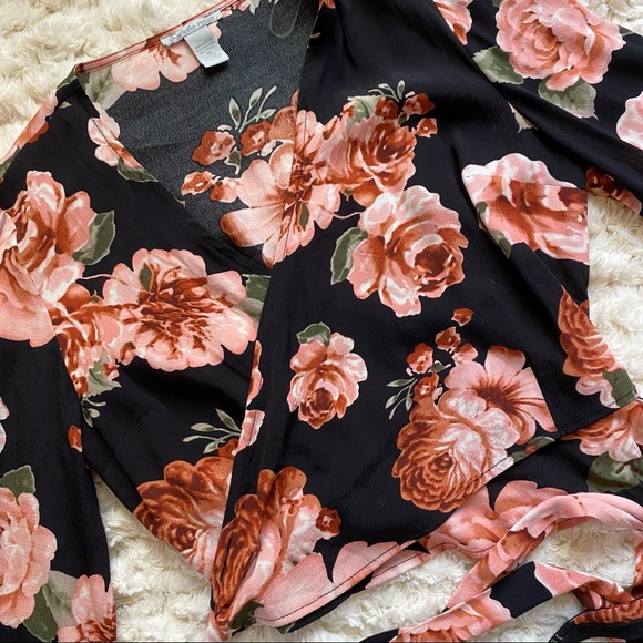 PRICE DROP! Worn Once Charlotte Russe Wrap Blouse - Picture 2 of 3